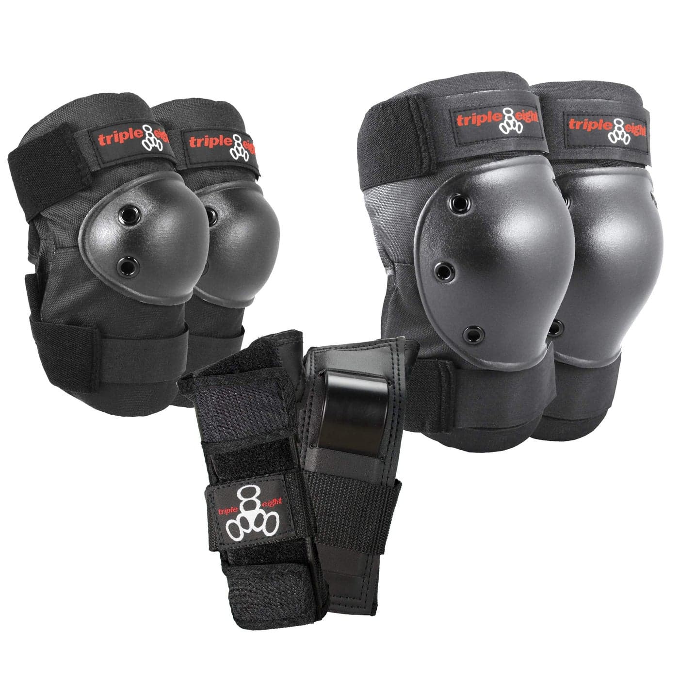 Triple Eight Saver Series Pad Set with Kneesavers, Elbowsavers and Wristsavers, Small, Black