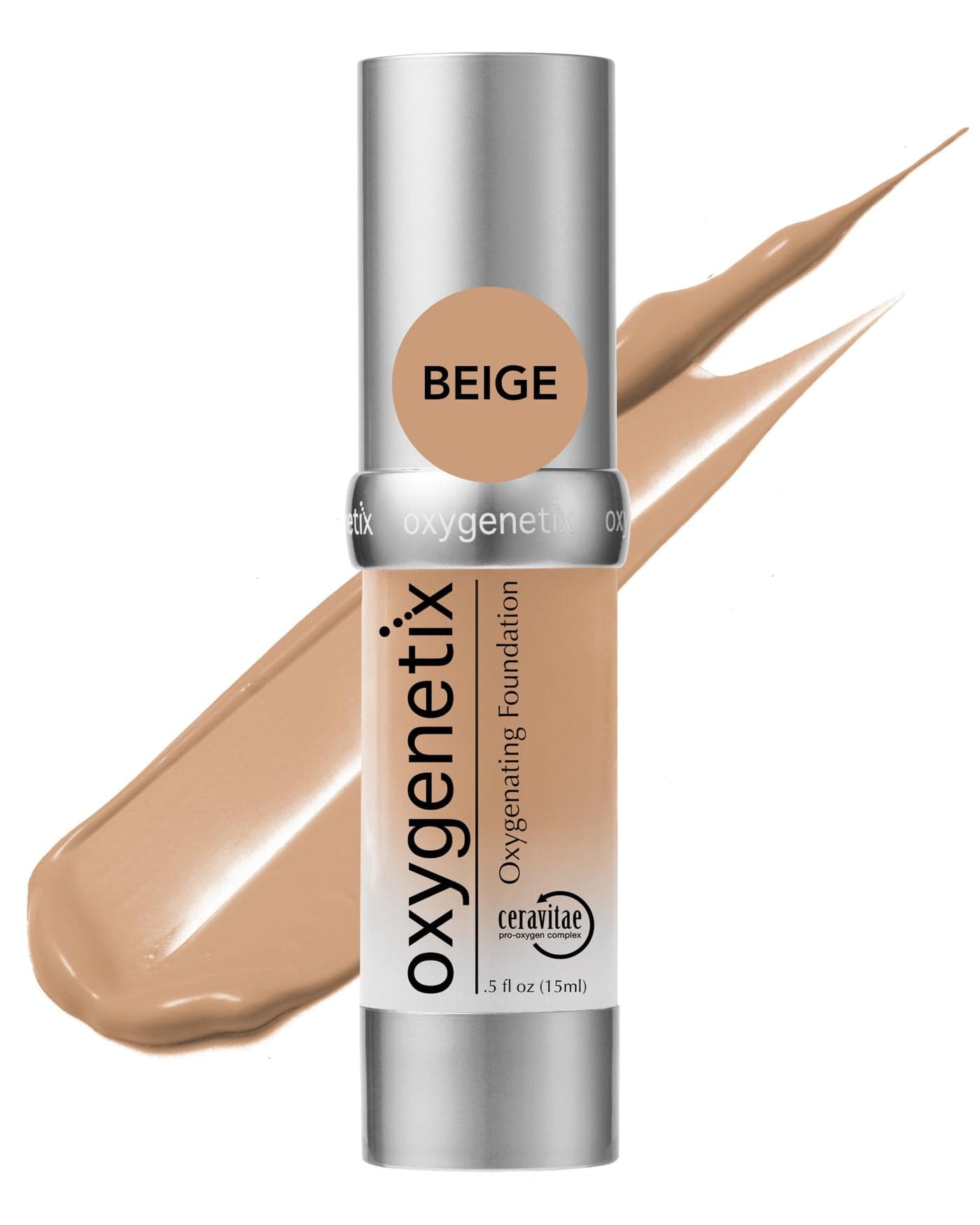 Oxygenetix Oxygenating Foundation Beige Breathable Makeup for Face Buildable Coverage with Weightless Feel Longwear Foundation for Women Safe for Sensitive or LaserTreated Skin
