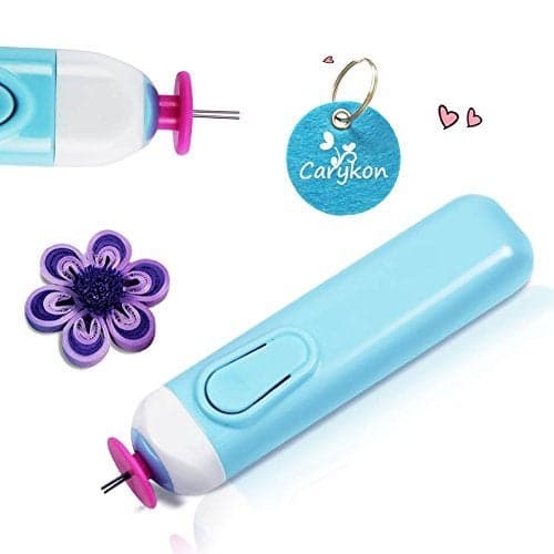 Carykon Electric Quilling Slotted Tool Automated Paper Volume Curling Pen Blue