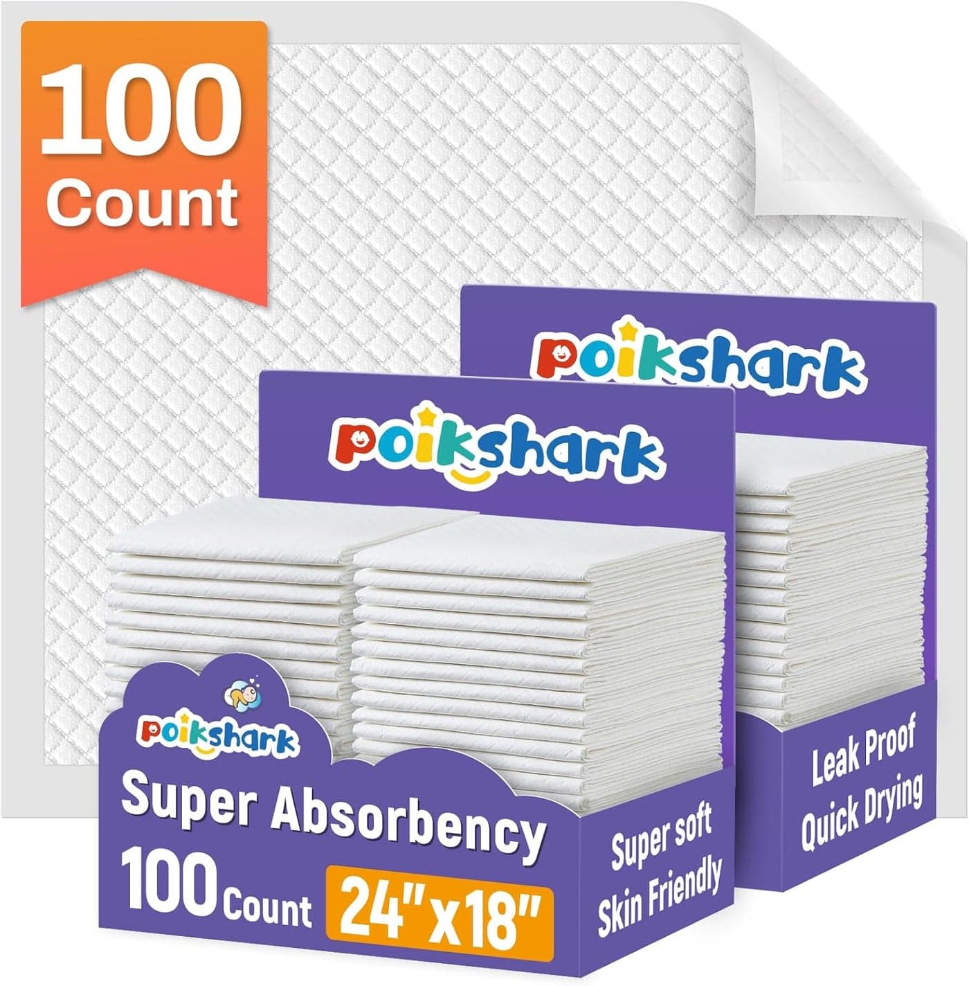 100 Pack Disposable Changing Pads for Baby 24 x 18 Super Absorbency Disposable Underpads Large Bed Pads Absorbent Fluff Protective Table Pads Disposable Diaper Changing Pads Leakproof