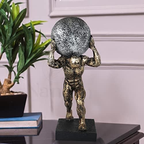 nantan Resin Earth Men Fantasy Showpiece For Home Decor Showpiece,Home Shelf Decorative Figurines (Multicolor),10 X 10 cm