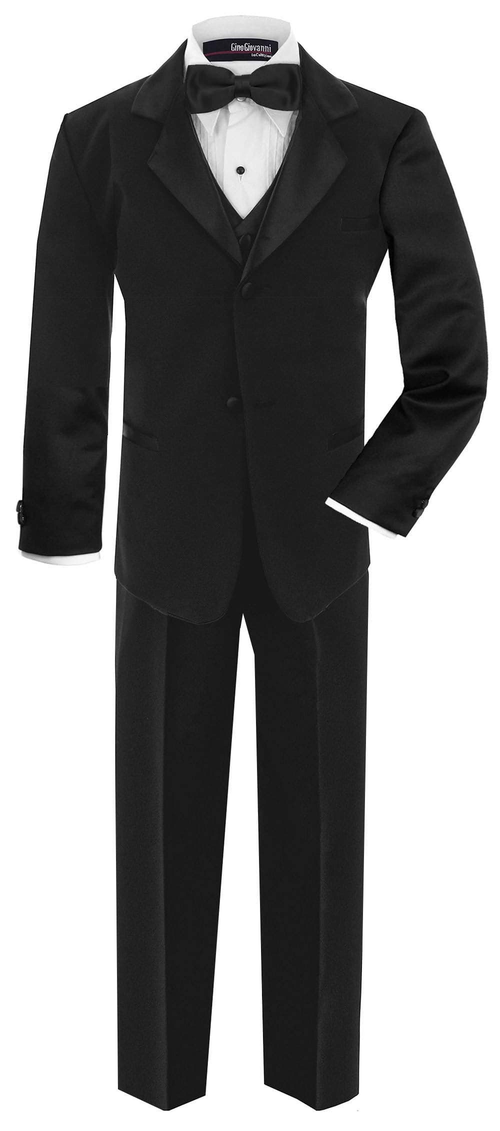 GN210 Boys Formal Dresswear Tuxedo Set Black 5