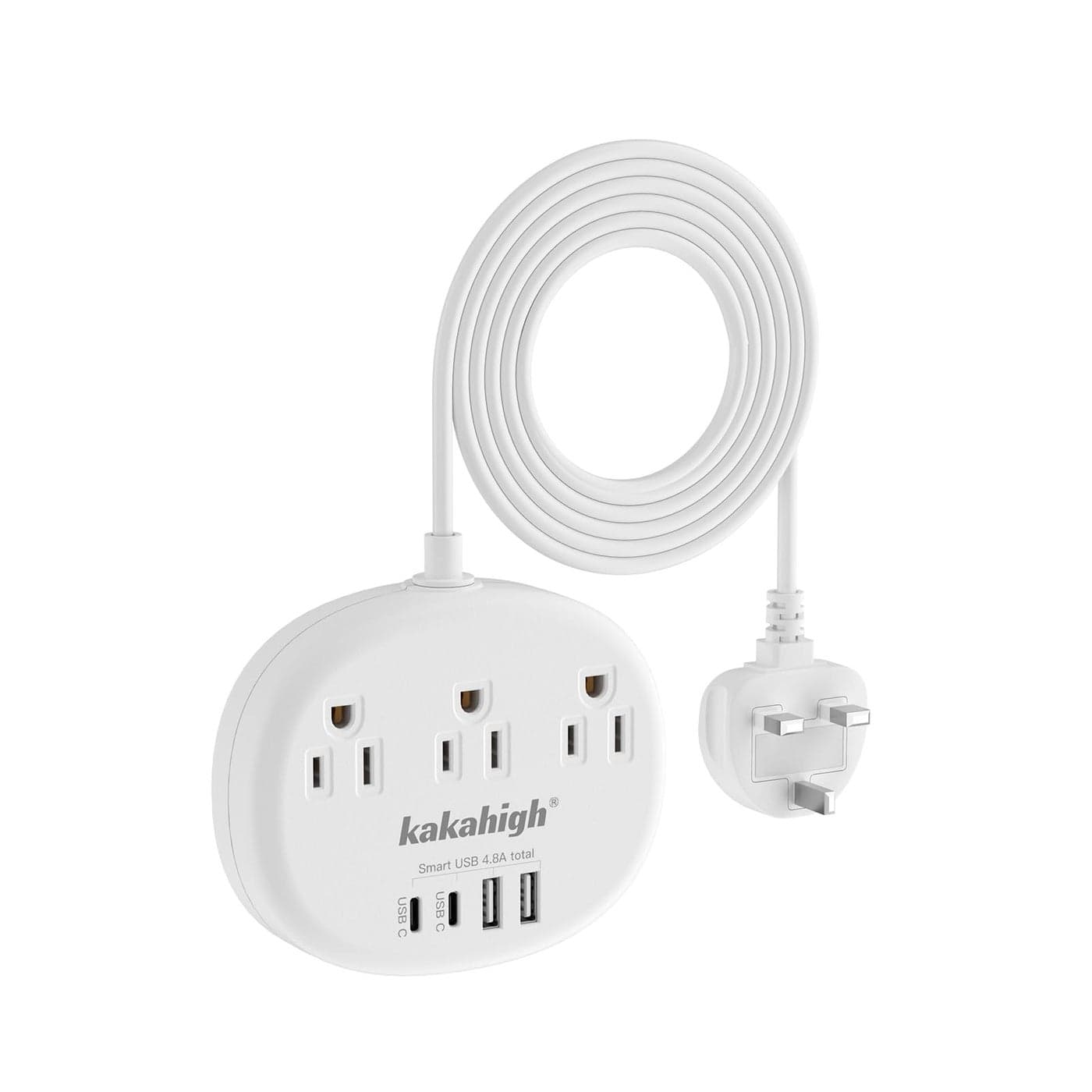 UK Adapters for Travel13A US to UK Plug Adapter with 3 Outlets 4 USB Ports 2 USBC Total Output 24W Type G Travel Adapter for USA to British Ireland Scotland Hong Kong