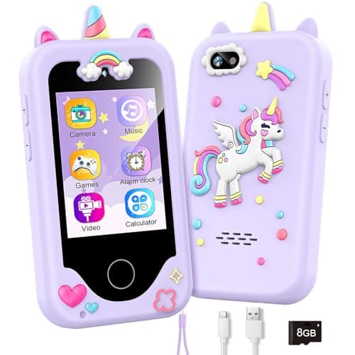 Kids Smart Phone Gifts Toys for Girls Boys Age 38Toddler Learning Toys with Educational Games 3 4 5 7 8 9 6 8 9 Year Old Girl Birthday Gift IdeasPurple