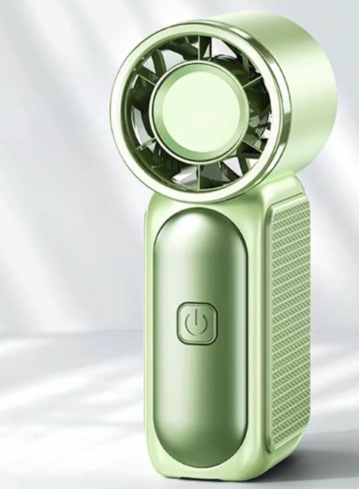 Compact Handheld Fan with Extended Battery Life Portable USB Rechargeable Cooling Device for Outdoor Activities Green
