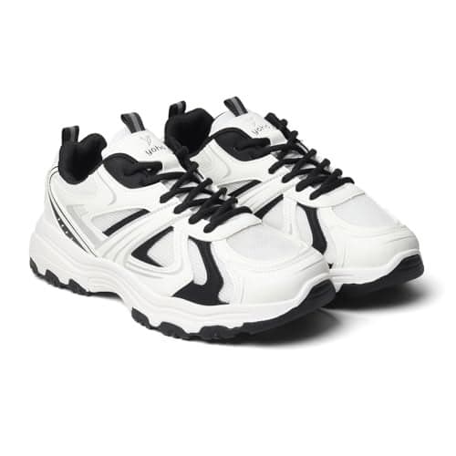 YOHO Tempo Chunky Sneakers for Women|Stylish & Lightweight Casual Sports Shoes for Woman/Girls |Walking, Running, Gym & Everyday Use -0705 | Ash Mist - UK 4