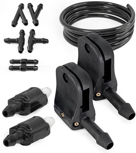 3way TruckVan Windshield Washer Spray Nozzles Extension kit replacement for Ford Transit Freightliner Dodge Sprinter VW Crafter Peterbilt Washer jets for Wiper Arm 1012mm 04047 ClickFit