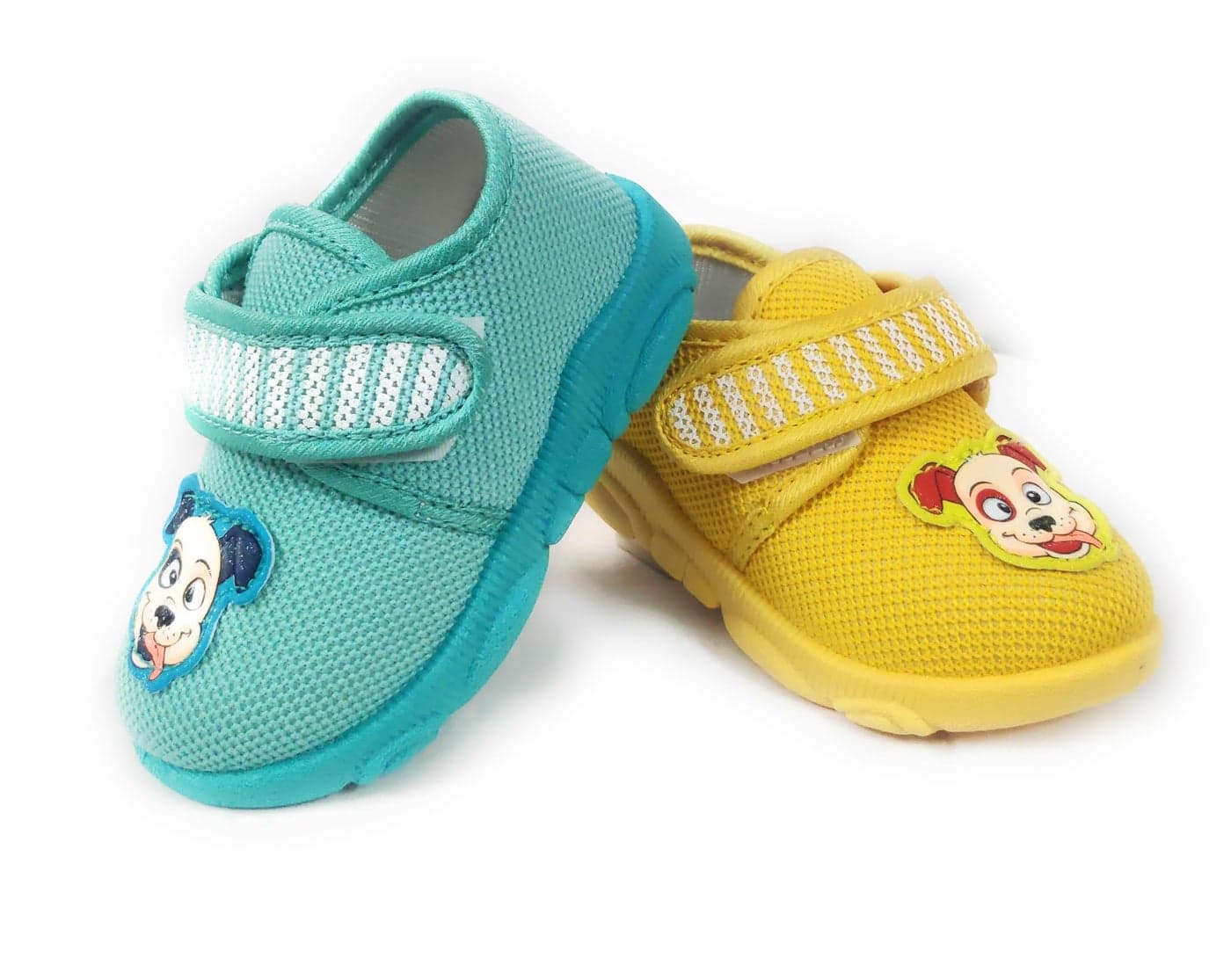 CLZ Kids Chu-Chu Sound Musical First Shoes Star-1 Combo for Baby Boys and Baby Girls for 9 Months- 2.5 Years (Combo-Pack of 2 Pairs) (Yellow-Sea Green, 21_Months)