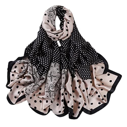 Myneiyi Fashion Scarves Scarf Silk Feeling Scarf Silk Like Scarves Long Lightweight Sunscreen Shawls for Women
