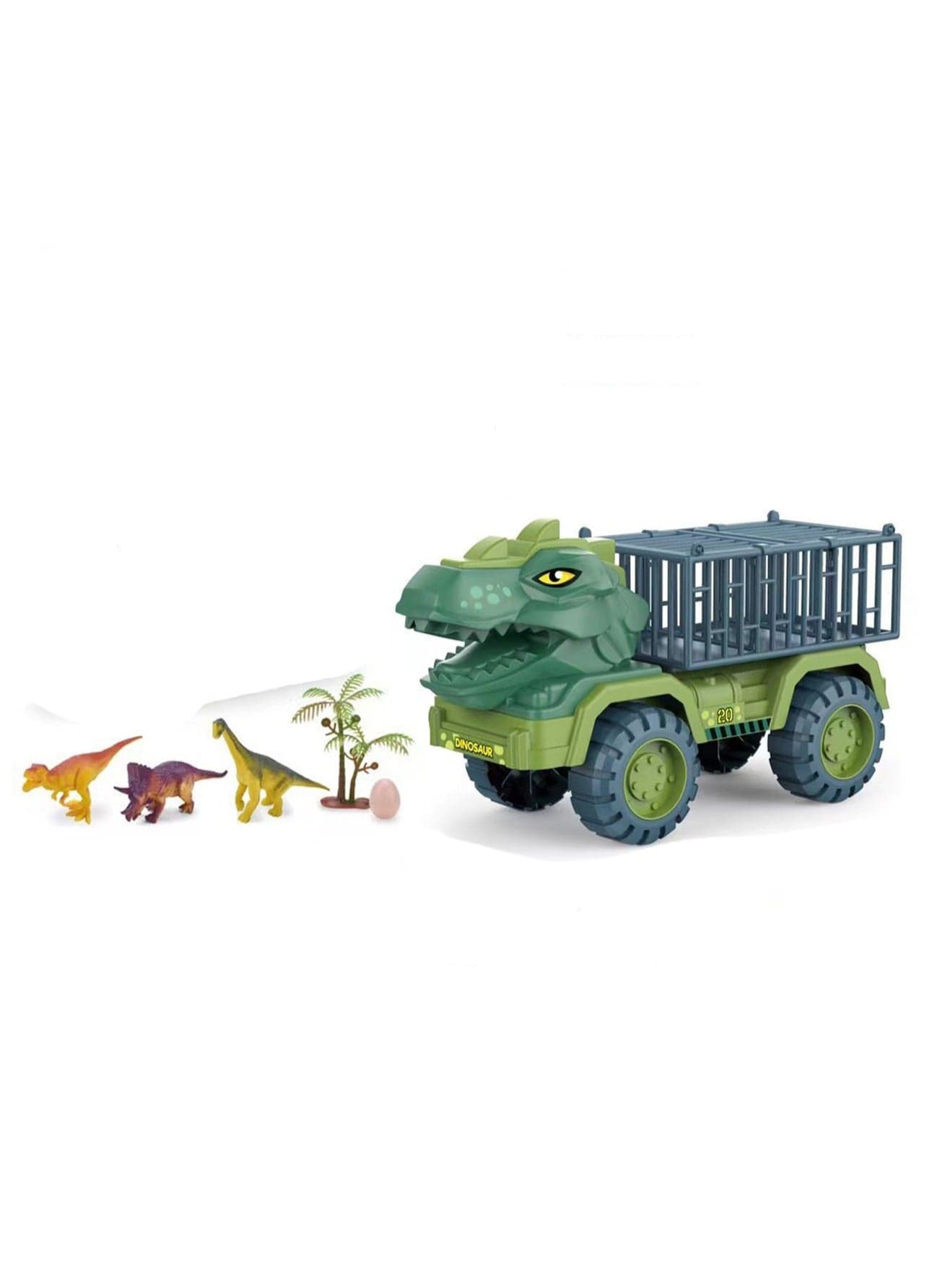 Tyrannosaurus Rex Carrier (With 3 Small Dinosaurs + 1 Egg + 1 Tree), Dinosaur Truck Car Toy, Suitable For Children Over 3 Years Old, A Gift For Children