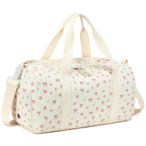 BLUBOON Duffle Bag Girls Kids Cute Gym Bag with Shoes Compartment Wet Separation Waterproof Sports Overnight Travel Bag