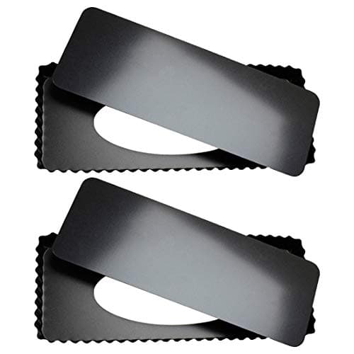 Tosnail 2 Pack 14" x 5.75" Non-Stick Quiche Pan Tart Pan with Removeable Bottom Rectangular Pie Baking Pan