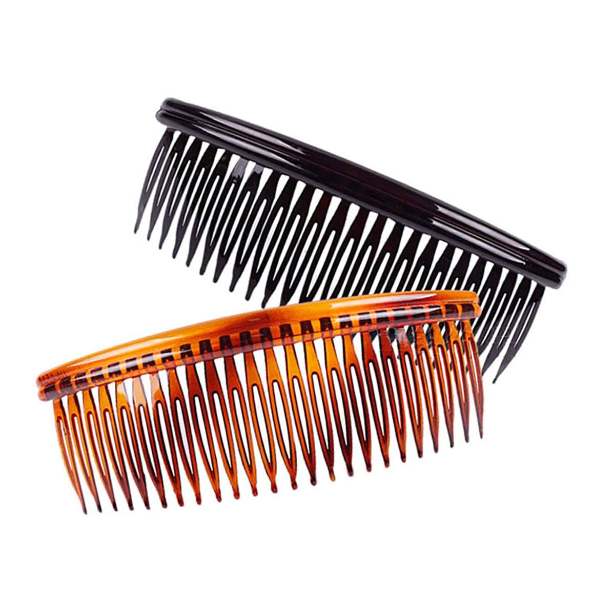 Fodattm Set of 4 Large 5 Inches 24 Teeth Hair Side Comb French Hair Accessories Plastic Hair Clip Clamp for Men Women