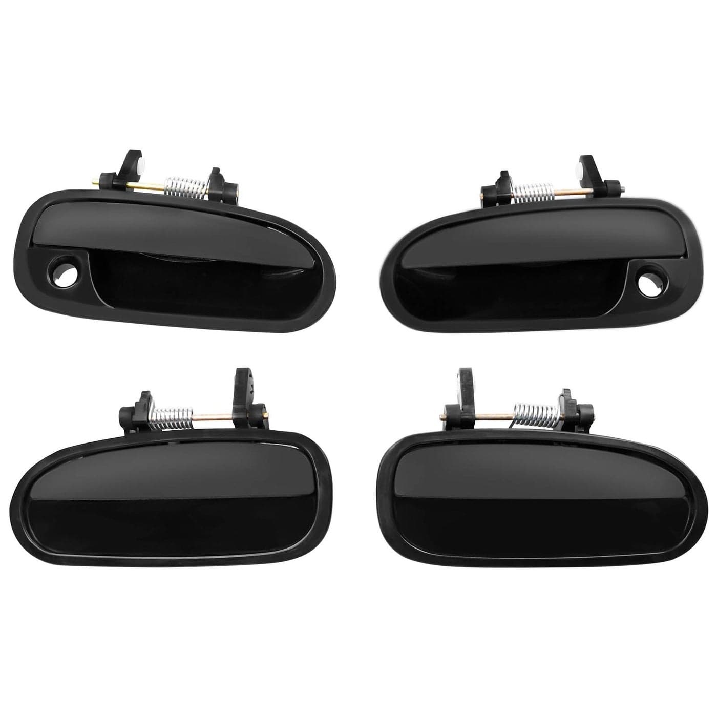 Gledewen 4PCS Exterior Door Handle Front Rear Driver Side Outside Left Right Passenger Handle Compatible with 19962000 Honda Civic Replaces 72180S00004 72140S04003