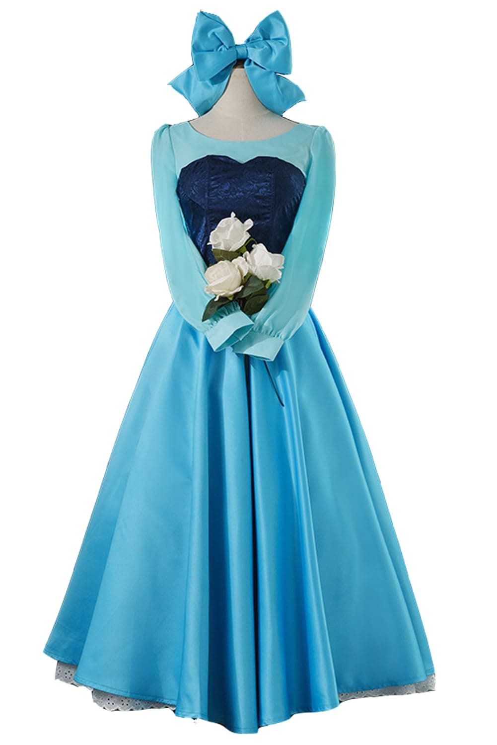 SIDNOR Women Girls Princess Cosplay Dresses Costume Princess Party Outfit Ball Gown Uniform Blue