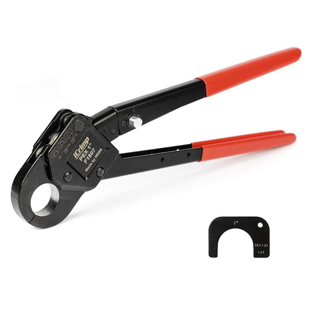 iCrimp Angle Head F1807 PEX Pipe Crimping Tool for Copper Rings 1inch Angle Single Crimper Suitable for Tight Spaces