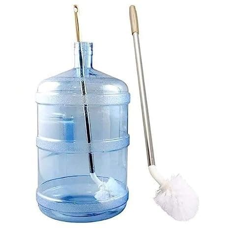 ImegaZ 360 Rotating Water Can Cleaning Brush for 20l Plastic Bottles Plastic Water Dispensers and Water Cans Long Handle Cleaner Brush Pack of 2