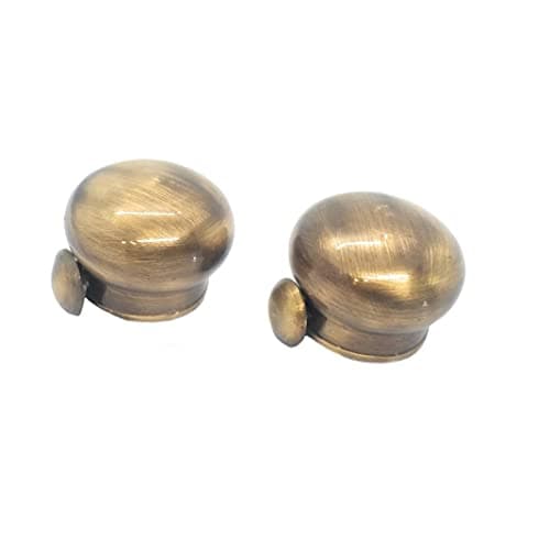 FAPBADRI Simple Curtain End Caps/Finials for a 1 inch Pipe/Rod, Colour - Antique Gold, 6 Pieces