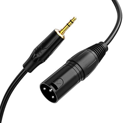 CableCreation 35mm to XLR 3 Feet 35mm 18 Inch TRS Stereo Male to XLR Male Cable Compatible with iPhone iPod TabletLaptop and MoreBlack
