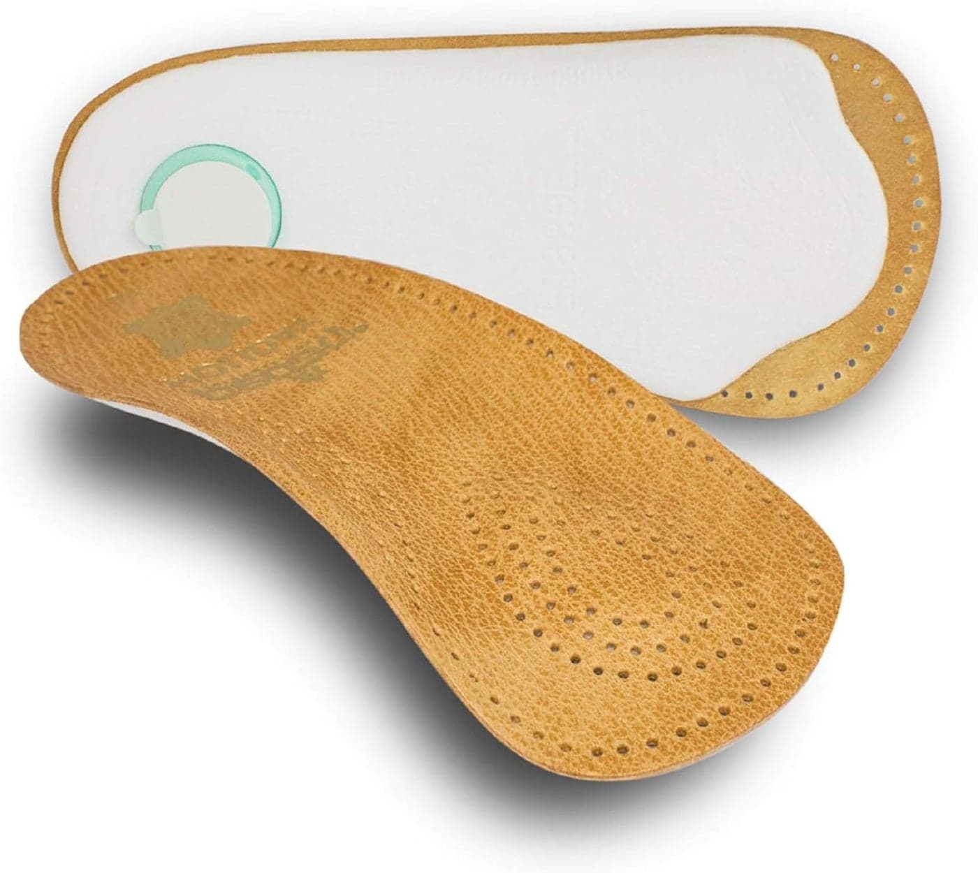 Pedag Holiday | 3/4 Length Sheepskin Orthotic Inserts | Handmade in Germany | Arch Support | Metatarsal Pad | Heel Cushion | Fits Low Profile Tight Shoes | Tan | 1 Pair | US Men 12 / EU 45