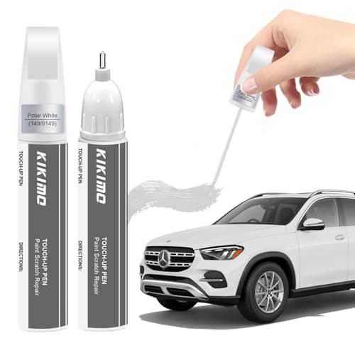 KIKIMO for Mercedes-Benz Touch Up Paint(Polar White(149/9149)), Car Paint Repair Kit for Mercedes-Benz, 2 In 1 Scratches Repair with Pen Tip and Brush, Color-Matched for Quick & Easy Fix