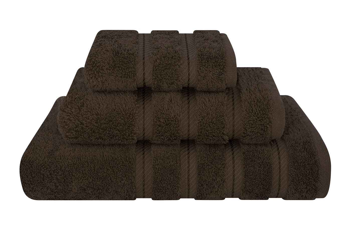 American Soft Linen Premium 3 Piece Towel Set 1 Bath Towel 1 Hand Towel 1 Washcloth 600 GSM 100 Cotton Turkish Towels for Bathroom Brown Towel Set