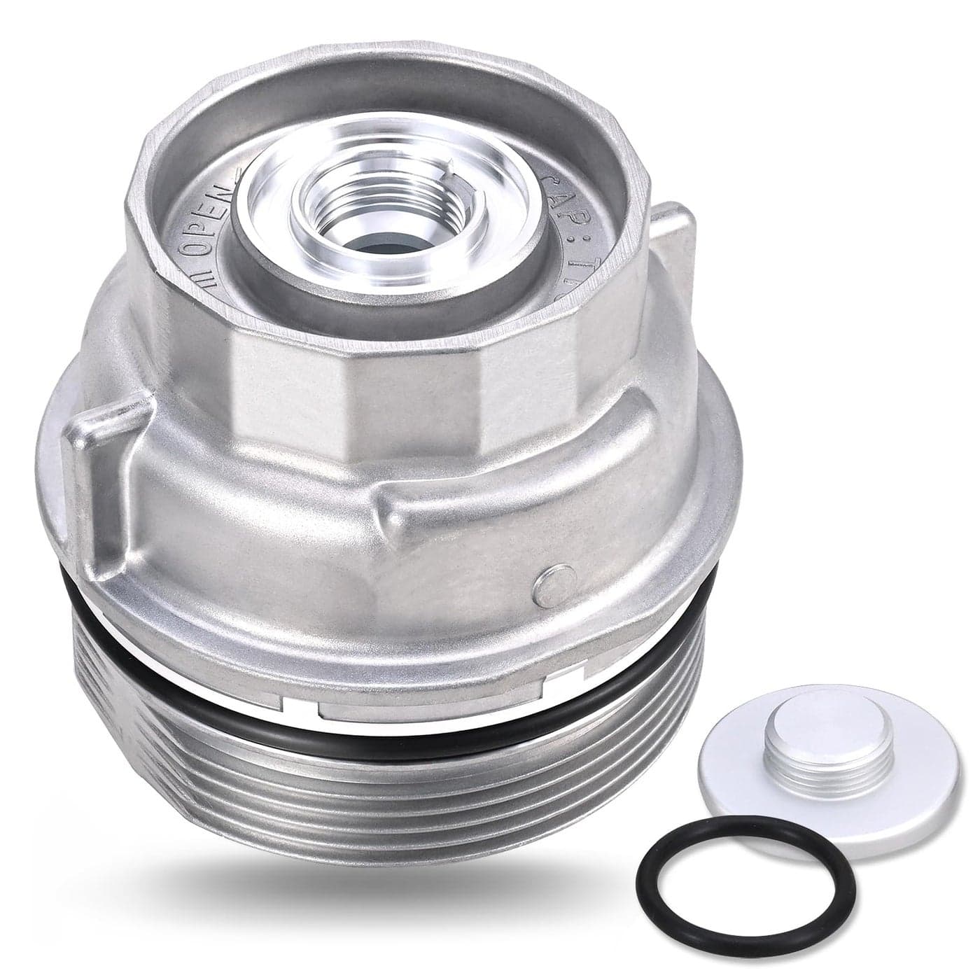 1562031060 Oil Filter Housing Cap Assembly for Toyota Tundra Rav4 4Runner Camry Highlander Tacoma Avalon Sienna Venza Lexus RX350 Oil Filter Housing with Oil Plug Replace 1562031060 1564331050