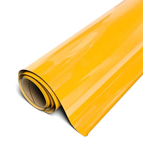 Siser EasyWeed Heat Transfer Vinyl HTVIronon12 inchs Actual Size118 by 3 Feet Rollfor TShirtsSun Yellow