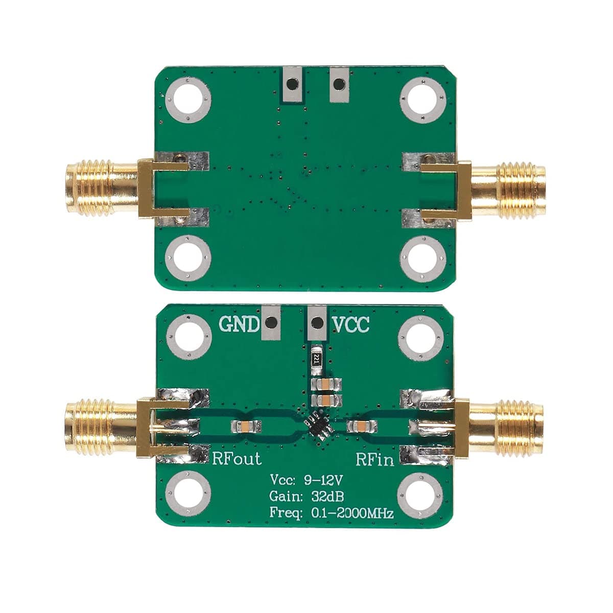 HiLetgo 0.1-2000MHz RF WideBand Amplifier 30dB High Gain Low Noise LNA Amplifier