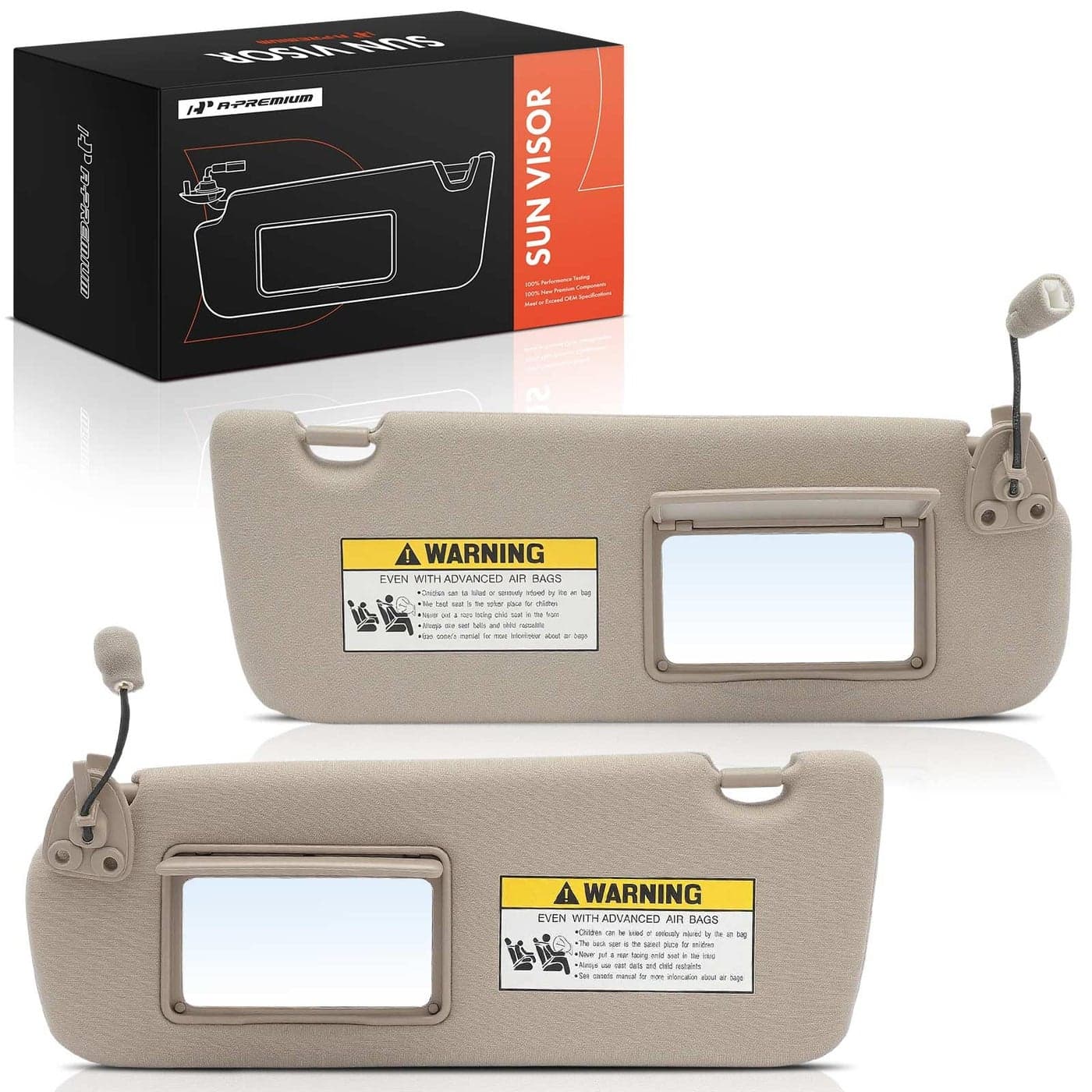 APremium Left Right Sun Visor Compatible with Hyundai Sonata 2005 2006 2007 2008 Driver Passenger Side Beige