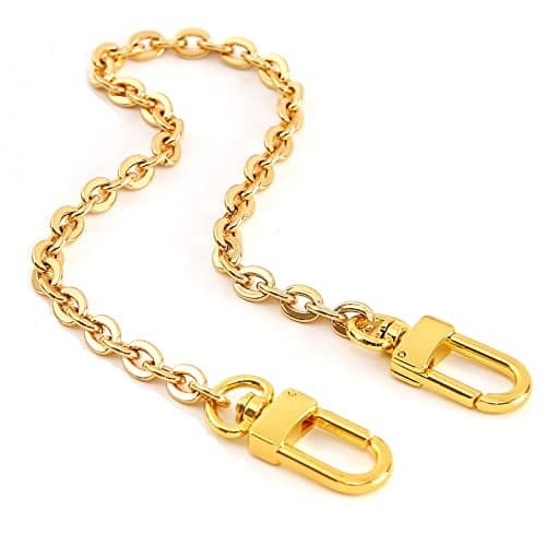 Xiazw Mini Copper Purse Chain Shoulder Crossbody Strap Bag Accessories Charm Decoration (Bright Gold, 46‘’)