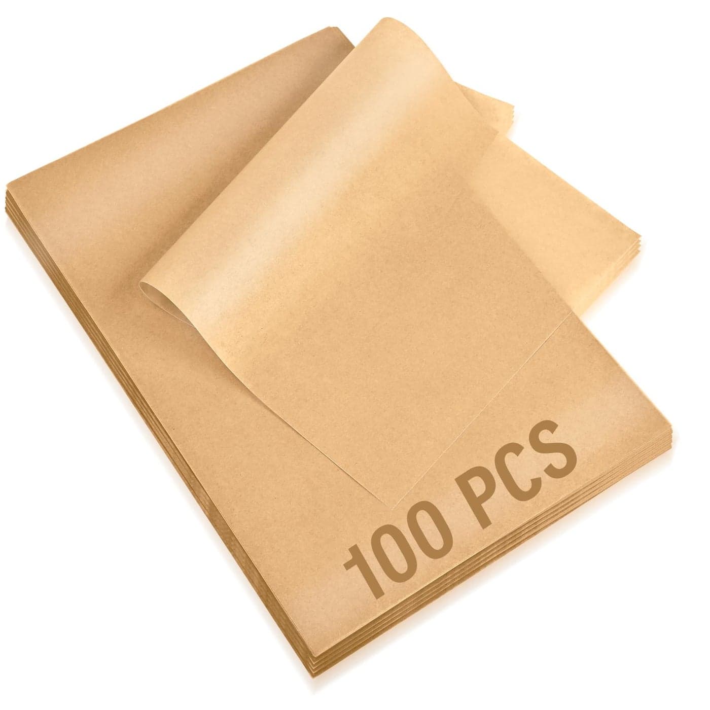 100Pcs Parchment Paper Sheets 9x13 In Unbleached Parchment Paper for Baking Grilling Air Fryer and Steaming Precut NonStick Parchment Baking Sheets in Quarter Size for Bread Cakes Cookies Kovpnor