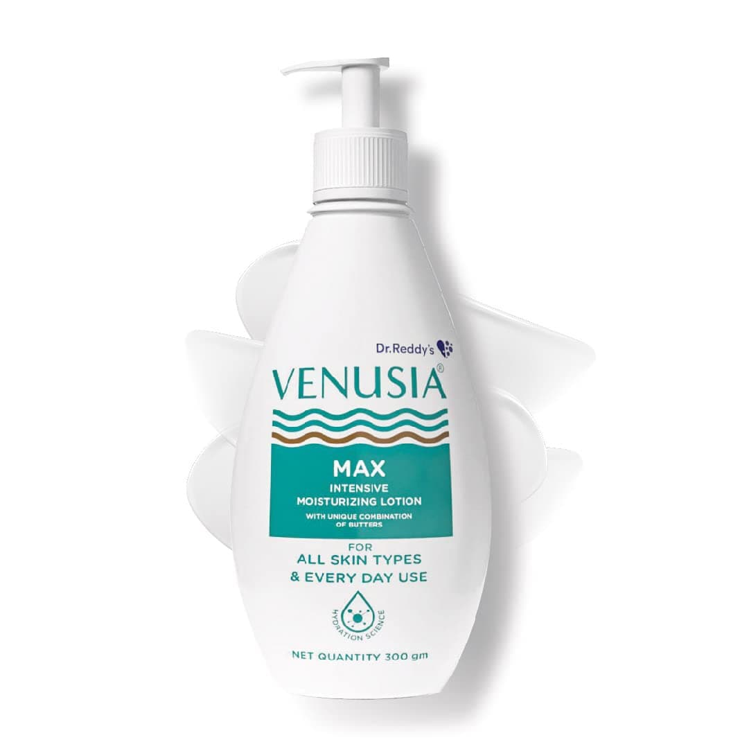 VENUSIA Dr Reddy Venusia Max Intensive Moisturizing Lotion Repairs Dry Skin Soft and Smooth Moisturized and Hydrated Skin for Up to 12 Hours 300gm