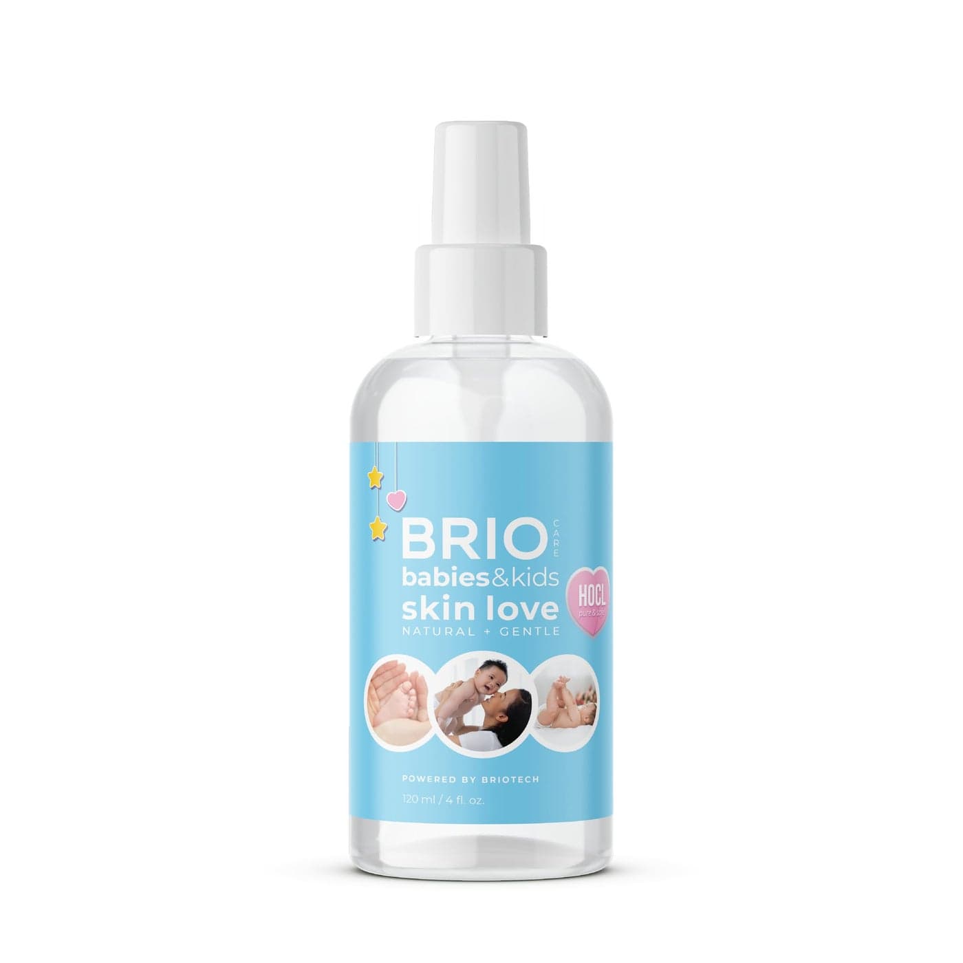 BRIOTECH Babies & Kids Skin Love Soothing Hypochlorous Acid Spray, Calm Redness & Bumps, Support Against Diaper Irritation, 4 fl oz