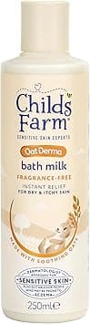 Childs Farm OatDerma Bath Milk Fragrance Free Soothing Hydration for Sensitive Skin Emollient Baby Kids 250ml