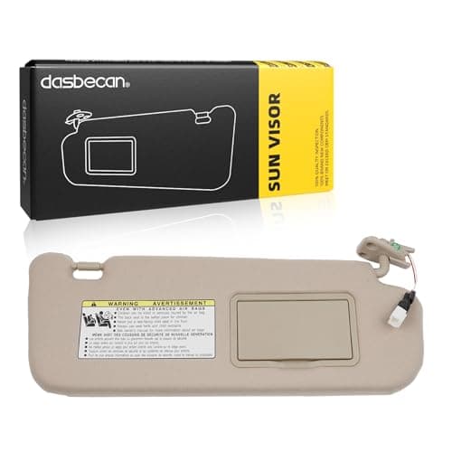 Dasbecan Beige Right Passenger Side Sun Visor Compatible with Hyundai Sonata 2005 2006 2007 2008 2009 2010 Replaces# 852013K010QD 85202-0A750-QSQQH