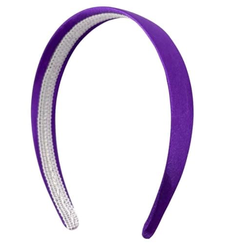 MDSTYLE Headband for Women and Girls 1 inch Hairband Hair Accessories Hard Headbands Satin Hairbands Purple 1 inch