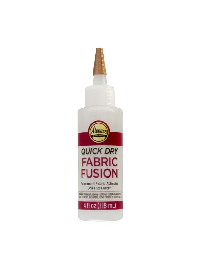 Aleene S Quick Dry Fabric Fusion Permanent Fabric Adhesive 4-Ounce