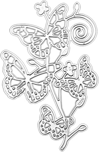 Butterfly Metal Die Cuts Flower for Butterfly Lace Border Carbon Steel Cutting Dies for Card Making Scrapbooking Die Metal Cutting Cuts Stencils for Paper Crafts CardsStamps and Dies for Card Making