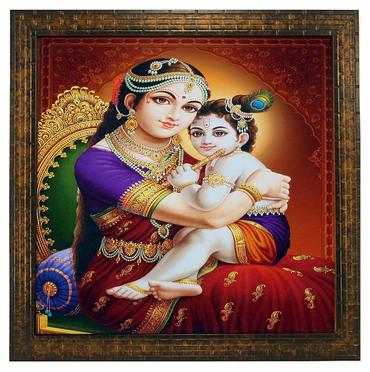 Indianara YASHODA Krishna Painting 1620 Without Glass 138 X 138 inch