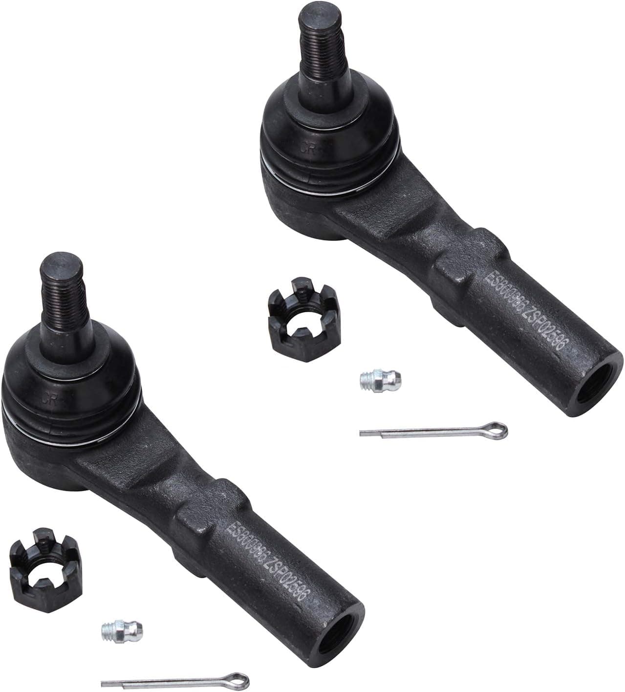 Detroit Axle Front 2pc Tie Rods for Chrysler 300, Dodge Charger, and Challenger Replacement