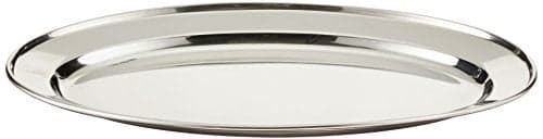 Winco OPL-14 Stainless Steel Oval Platter, 13.63-Inch by 8.75-Inch