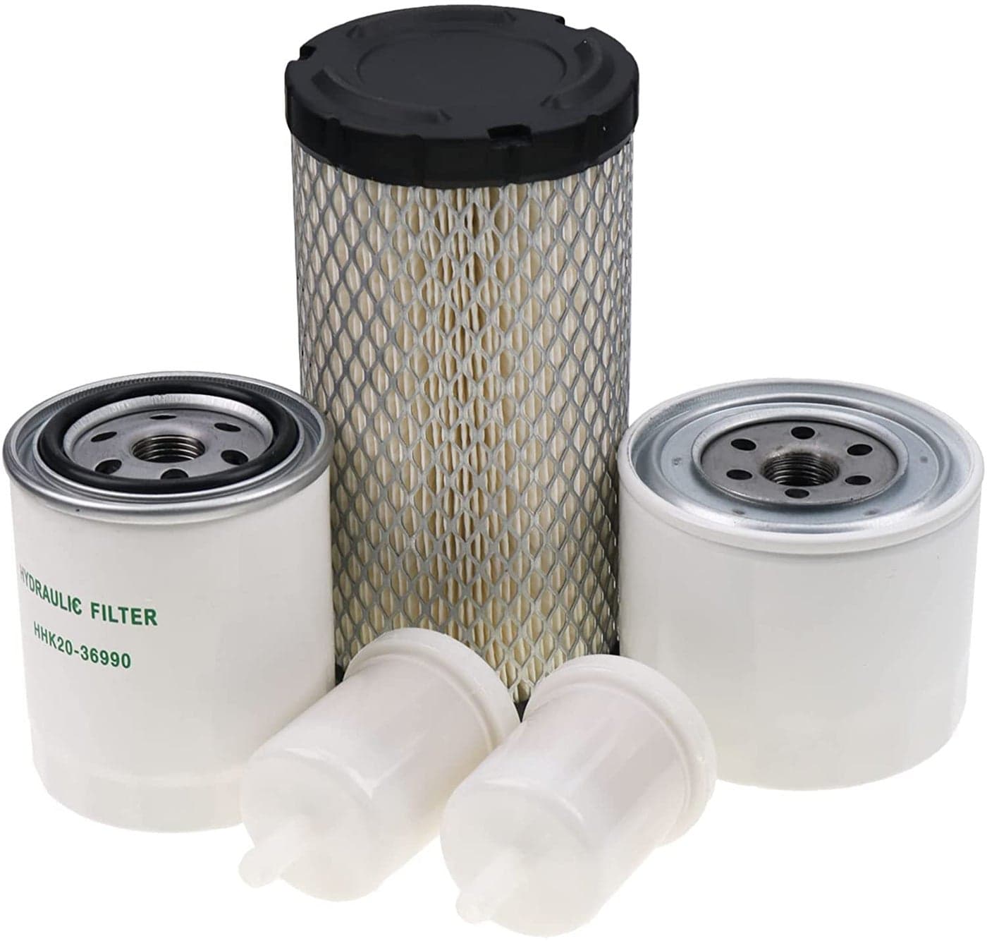 DVPARTS Filter Kit AIRFUELOILHYD for Kubota BX22 BX23 BX24 BX25 BX25DLB BX2200 BX2230 BX2350 BX2360 BX2370 BX2660 BX2670 ZD18 ZD21 ZD25 ZD28 GR2100 GR2110 GR2120