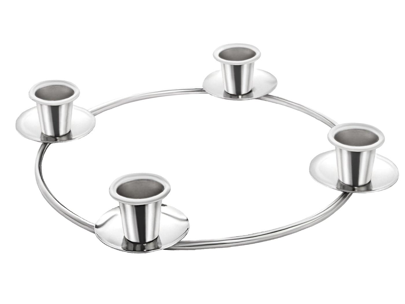 Christmas Silver Advent Ring Wreath for Advent and Xmas Candle Candles Holder Dcor Decorations