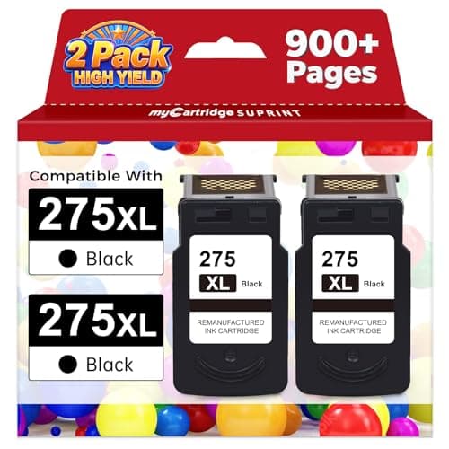 PG275 Black Ink Cartridge Replacement for Canon 275 Black Ink Cannon 275 Ink PG275XL 275XL Ink Cartridges for Canon Printers Pixma TS3722 TS3522 TS3500 TS3700 TR4720 TR4700 TR4722 Printer Ink 275
