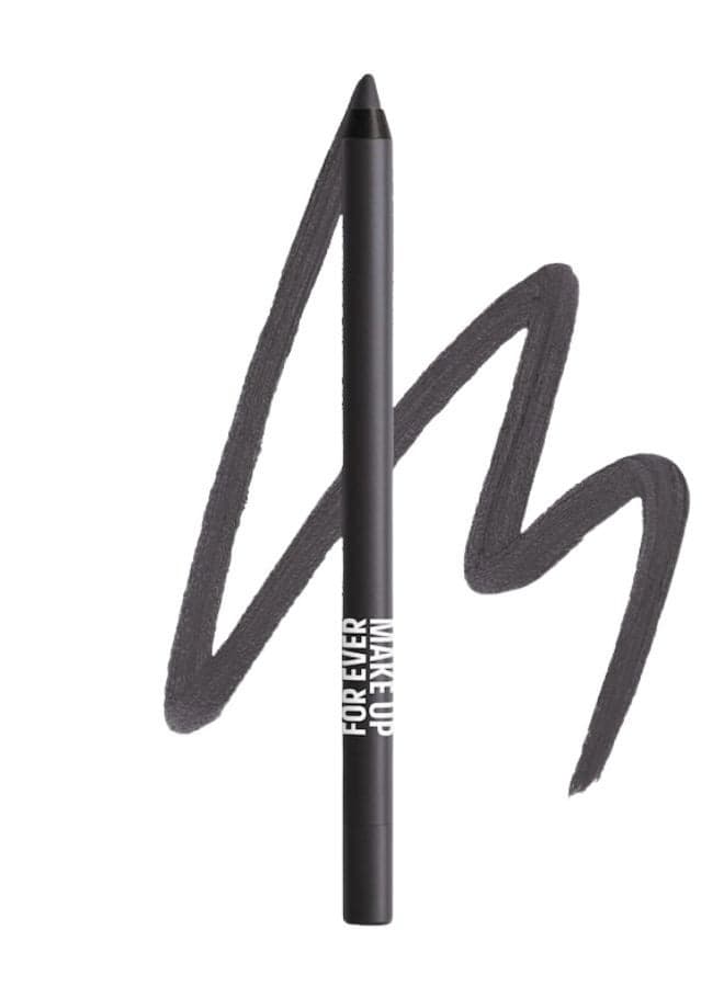 MAKE UP FOR EVER Aqua Resist Color Pencil Waterproof Eyeliner 02 Iron Gray – Dark Gray Long-Lasting Waterproof Eye Pencil, 0.04 oz / 1.2 g