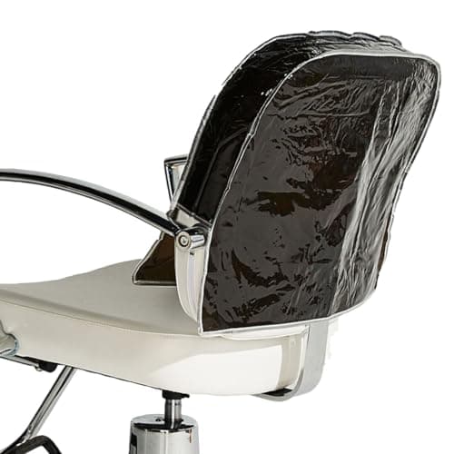 Betty Dain Salon Chair Cover, Protects Spa/Salon Chair Upholstery from Stains, Chemicals, Moisture, and Wear, Round, Fits Most Salon Chairs, Durable Vinyl, Black