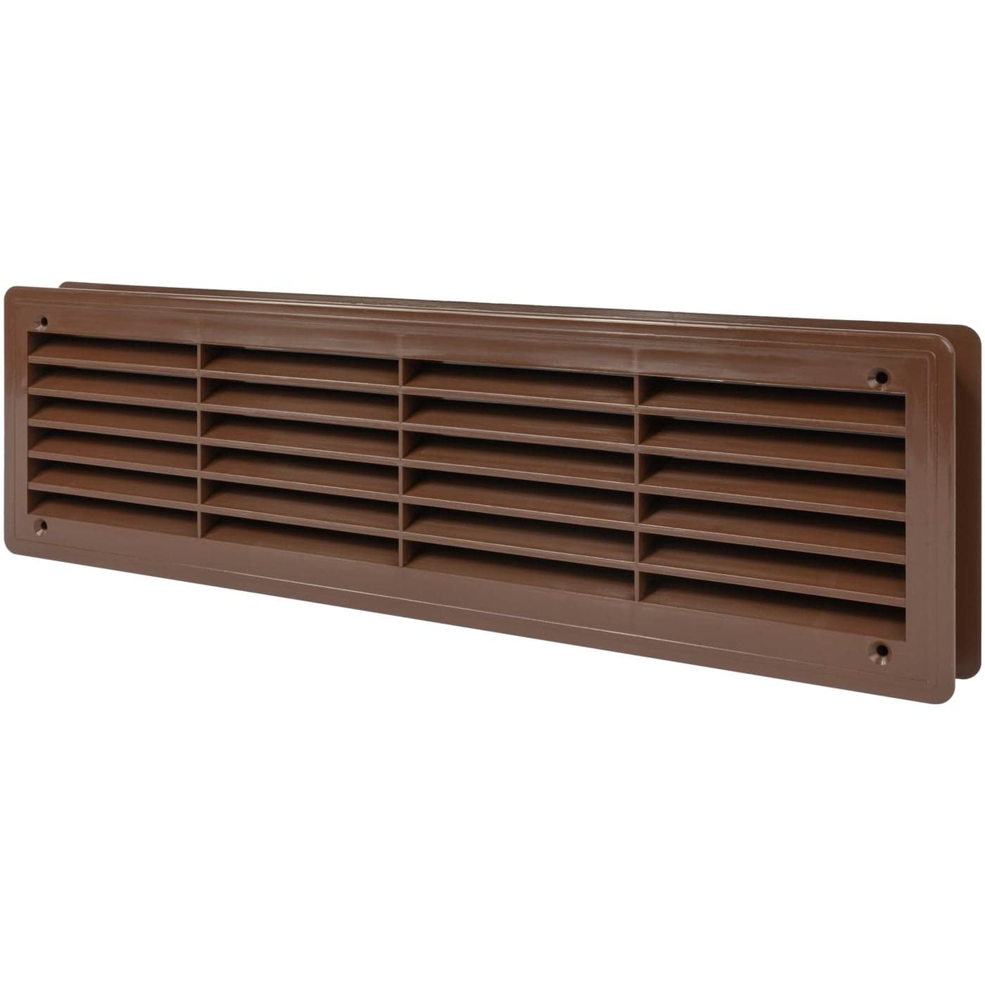 Vent Systems 18 x 5 Inch Dark Brown Plastic Door Air Vent Cover Two Sided Louvered Vent Register Interior Door Grille Louver Ventilation Grill for Home Cabinet Furniture Bathroom Garage