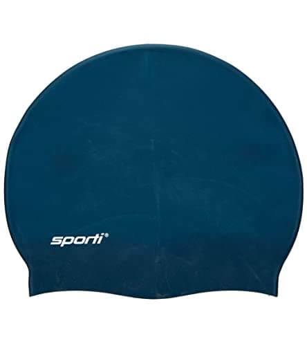 Sporti Silicone Swim Cap - Dark Navy