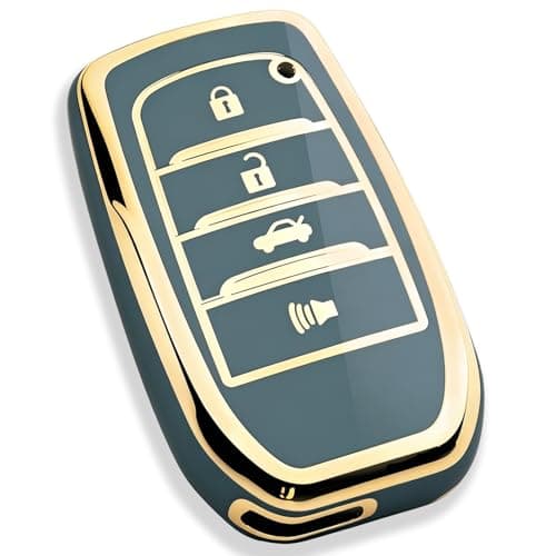 Tautrophen Key Fob Cover Fit for Toyota Camry Mirai 2025 Crown Corolla Grand Highlander Tundra Venza Sequoia